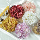 2Pcs Artificial Hydrangea Flowers Heads Home Wedding Decor DIY Flower Wall