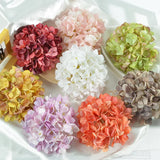2Pcs Artificial Hydrangea Flowers Heads Home Wedding Decor DIY Flower Wall