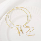 2Pcs 18K Plated Brass Adjustable Wire Cuff Bangle With Lobster Clasps
