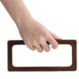 2Pcs 20Cm Wooden Bag Handles Brackets for DIY Handbag Making