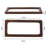 2Pcs 20Cm Wooden Bag Handles Brackets for DIY Handbag Making