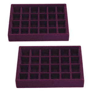 24 Grids Jewelry Tray Drawer Organizer for Stud Pendant Earrings