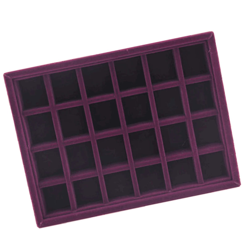 24 Grids Jewelry Tray Drawer Organizer for Stud Pendant Earrings