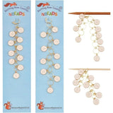 2Pcs Flat Round Charm Knitting Row Counter Chains Numbers Enamel Stitch Marker