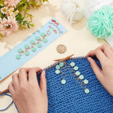 2Pcs Flat Round Charm Knitting Row Counter Chains Numbers Stitch Marker