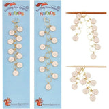 2Pcs Flat Round Charm Knitting Row Counter Chains Numbers Enamel Stitch Marker