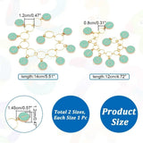 2Pcs Flat Round Charm Knitting Row Counter Chains Numbers Stitch Marker