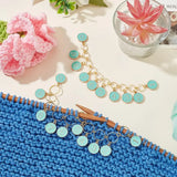 2Pcs Flat Round Charm Knitting Row Counter Chains Numbers Stitch Marker
