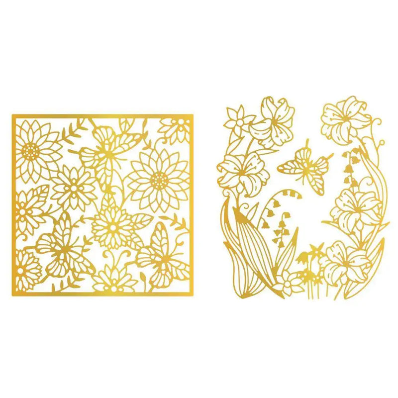 2Pcs Carbon Steel Hot Foil Plate Metal Dies Scrapbooking Embossing Craft