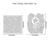 2Pcs Carbon Steel Hot Foil Plate Metal Dies Scrapbooking Embossing Craft