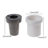 2Pcs 300g Graphite Quartz Melting Crucible Silver Furnace Melting Casting