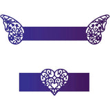 2Pcs 3D Butterfly Napkin Rings Metal Cutting Dies for Scrapbooking