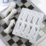 2Pcs 3D Chess Pieces Resin Casting Molds Kit International Chess Molds Kit