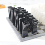 2Pcs 3D Chess Pieces Resin Casting Molds Kit 3D Chess Checker Epoxy Mold