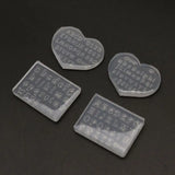 2Pcs 3mm Small Size Numbers Letters Mold Pendant Resin Silicone Molds