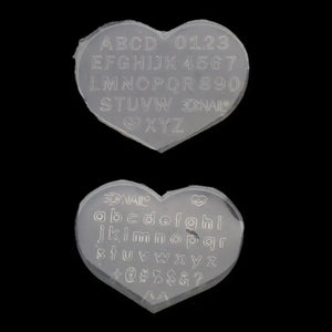 2Pcs 3mm Small Size Numbers Letters Mold Pendant Resin Silicone Molds