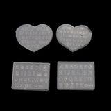 2Pcs 3mm Small Size Numbers Letters Mold Pendant Resin Silicone Molds