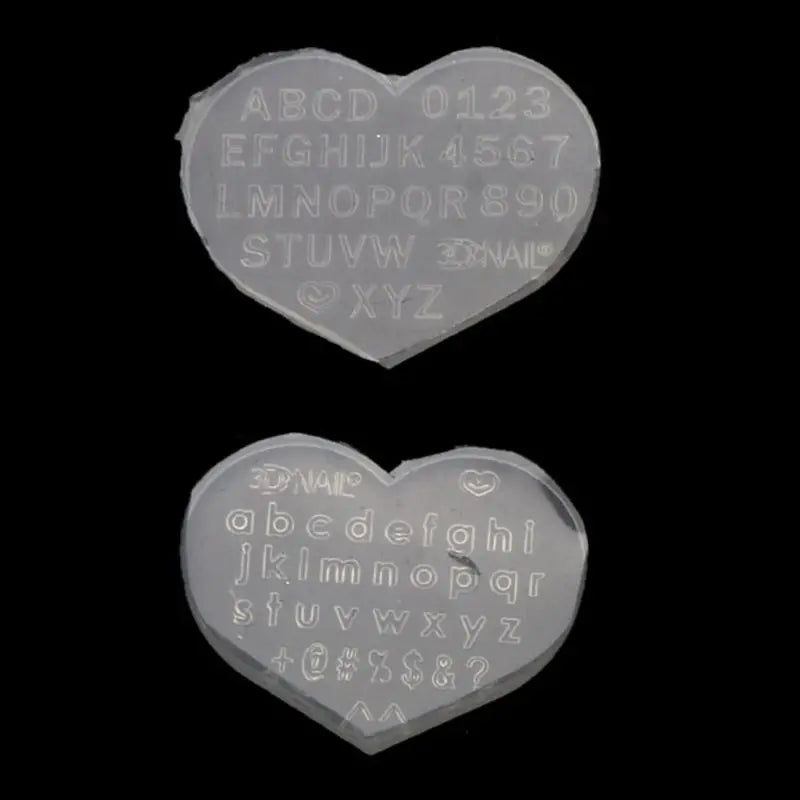 2Pcs 3mm Small Size Numbers Letters Mold Pendant Resin Silicone Molds