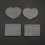 2Pcs 3mm Small Size Numbers Letters Mold Pendant Resin Silicone Molds