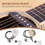 2Pcs 50MM Guitar Piezo Transducer with 6.35MM Output