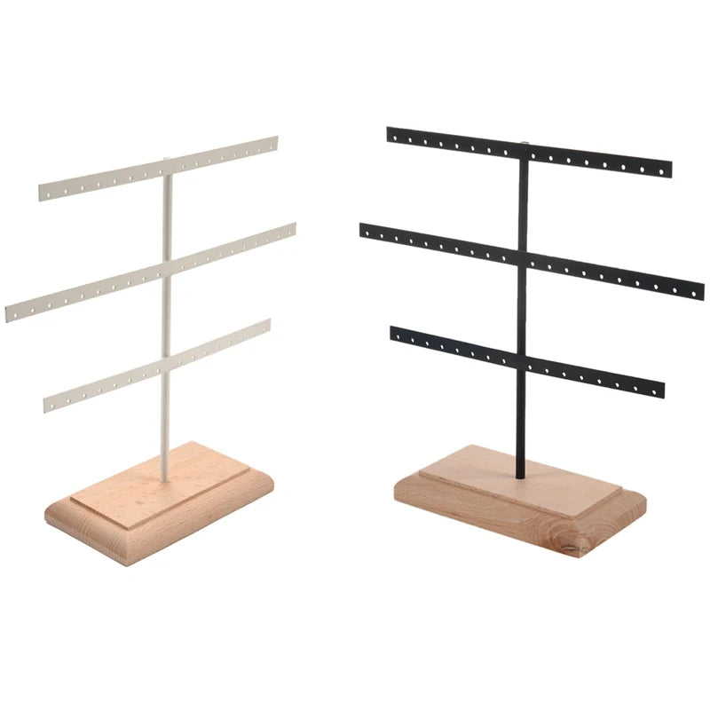 2Pcs Earring Jewelry Organizer Necklace Display Stand