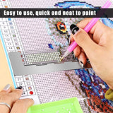 2Pcs 5D Diamond Painting Ruler Tool & 1Pc Fix Tool DIY Diamond Painting