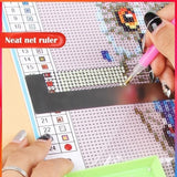 2Pcs 5D Diamond Painting Ruler Tool & 1Pc Fix Tool DIY Diamond Painting