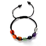 2Pcs 7 Chakra Reiki Healing Crystal Gemstone Bracelets for Women