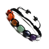 2Pcs 7 Chakra Reiki Healing Crystal Gemstone Bracelets for Women