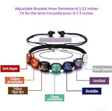 2Pcs 7 Chakra Reiki Healing Crystal Gemstone Bracelets for Women