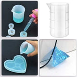 2Pcs 700ml Silicone Measuring Cups Resin Mixing Casting Tools