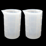 2Pcs 700ml Silicone Measuring Cups Resin Mixing Casting Tools
