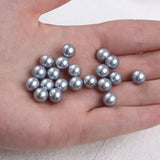 2Pcs 8-9mm Grey Freshwater Pearl Loose Beads for DIY Earrings Necklace
