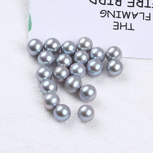 2Pcs 8-9mm Grey Freshwater Pearl Loose Beads for DIY Earrings Necklace