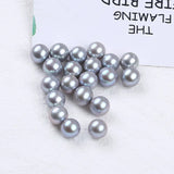 2Pcs 8-9mm Grey Freshwater Pearl Loose Beads for DIY Earrings Necklace
