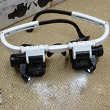 2Pcs Double Eye Loupe Head Wearing Magnifier