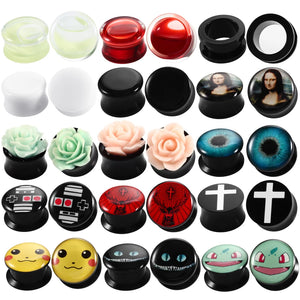 2Pcs Acrylic Ear Plugs and Tunnels Expander Piercing for Women