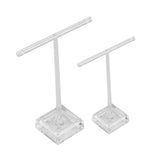 2Pcs Acrylic Earring Holders T-Bar Jewelry Stand