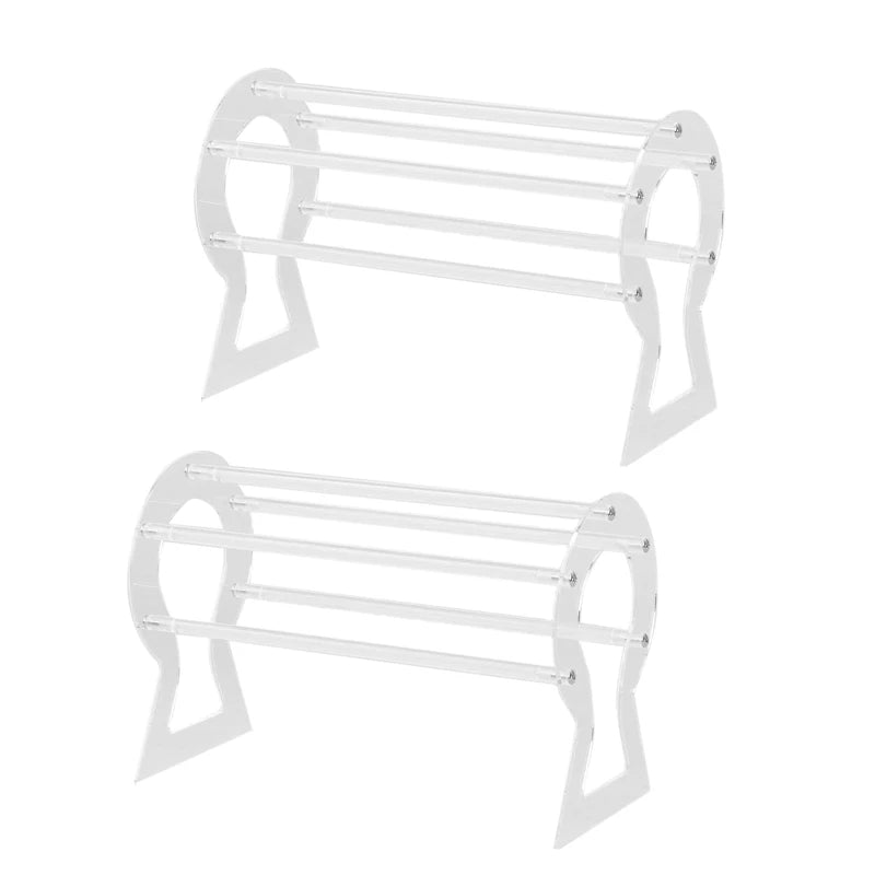Acrylic Headband Holder Display Stand for Jewelry, Clear Organizer, 2 Pcs