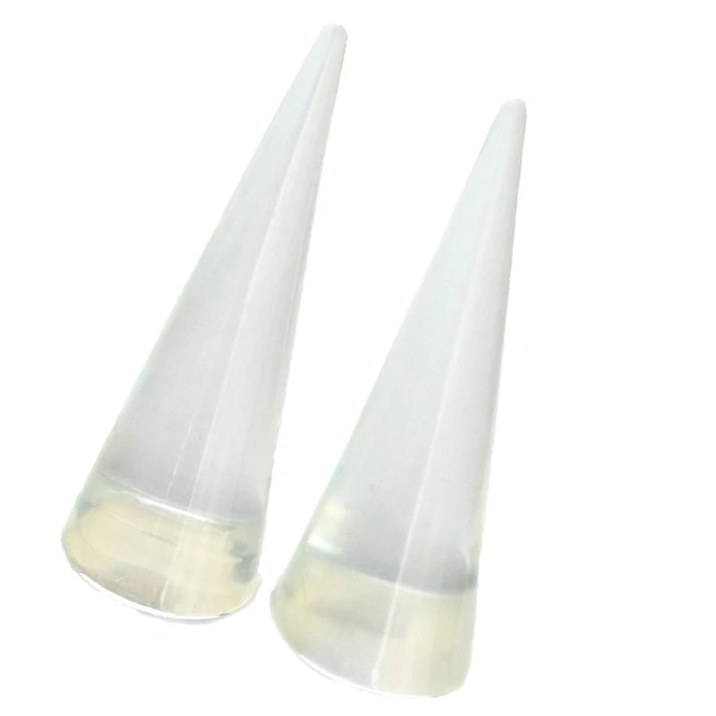 2Pcs Acrylic Ring Finger Display Stands Transparent Cone Ring Holder