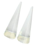 2Pcs Acrylic Ring Finger Display Stands Transparent Cone Ring Holder