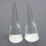 2Pcs Acrylic Ring Finger Display Stands Transparent Cone Ring Holder