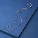2Pcs Adjustable Snake Chains with Slider Stopper Beads for Necklace