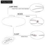 2Pcs Adjustable Snake Chains with Slider Stopper Beads for Necklace