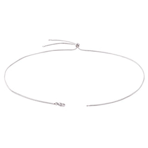 2Pcs Adjustable Snake Chains with Slider Stopper Beads for Necklace