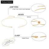 2Pcs Adjustable Stainless Steel Snake Chains with Stopper Beads for Necklace