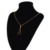 2Pcs Adjustable Stainless Steel Snake Chains with Stopper Beads for Necklace