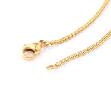 2Pcs Adjustable Stainless Steel Snake Chains with Stopper Beads for Necklace