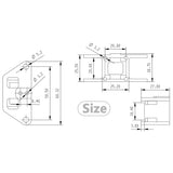 2Pcs Aluminum Y Gantry Guide for VzBoT 3D Printer Lightweight