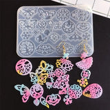 2Pcs Ancient Earrings Hairpin Necklace Pendant Resin Mold